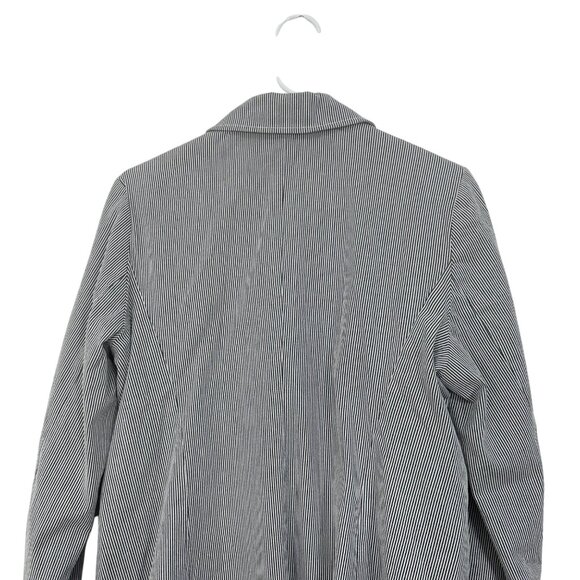 Tommy Hilfiger Womens Striped Blazer SZ L/G Cotton Blend Nautical Striped Print - Picture 14 of 16